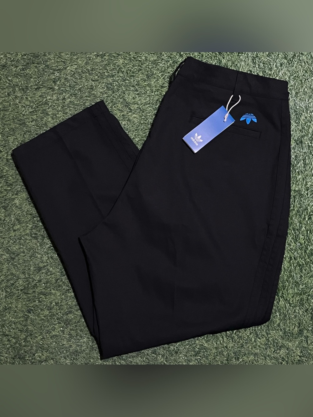 Adidas Golf Pants 38x32 Men’s Black Chino Rolling Links Trefoil Straight IW6655